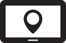 icon of screen showing location pin